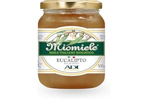 ADI APICOLTURA ADI BIO - Miele di Eucalipto Italiano Biologico, Sapore Forte - Perfetto per Infusi Caldi e Bevande Balsamiche - Made in Italy - 500g
