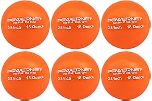 PowerNet 2.8" Weighted Hitting Batting Training Balls (6 Pack) | Choose Your Weight 12 to 20 oz | Build Strength and Muscle | Improve Technique and Form | Baseball Size | Enhance Hand-Eye Coordination