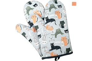 Yisscen 1 paire de gants de four résistants à la chaleur, gants de cuisson, gants de four, gants de cuisine, gants de barbecue antidérapants pour la cuisson au four