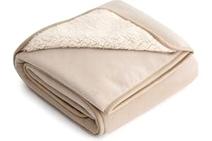 LE SURE Lesure Coperta Impermeabile per Ghiens Grandi Dimensioni - Coperta Lavabile per Cani 100x120 cm, Protezione per Divano per Cani in Pile Sherpa, Coperta Morbida e Soffice per Gatti, Crema