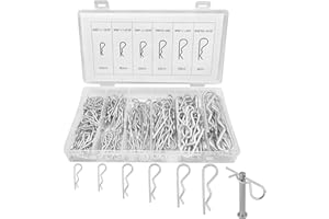 MOLENCO 150 Pièces Goupilles Fendues, R Clip, Assortiment de Goupilles à Ressort de Fixation, Assortiment de Goupilles Fendues en Acier Inoxydable pour Voitures, Mécaniciens, Ateliers, Tondeuses