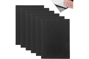 Hurifeng Selbstklebende Schaumstoffplatte EVA Moosgummi – 6 Stück, Schwarz, 25x20 cm, 3mm Dicke