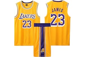 ABRTJCL 2 Pièces Ensemble Maillot Basketball Enfant/Adulte, Maillot sans Manches et Pantalon Court Enfants/Adulte, Gilet Basket Enfant/Adulte+Shorts Basket Enfant/Adulte