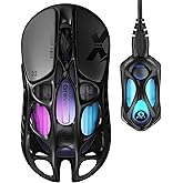 GravaStar Mercury X Pro Wireless Gaming Mouse - 32,000 DPI PAW 3950 Sensor, 8,000Hz Polling Speed, Magnesium Alloy Hollow D