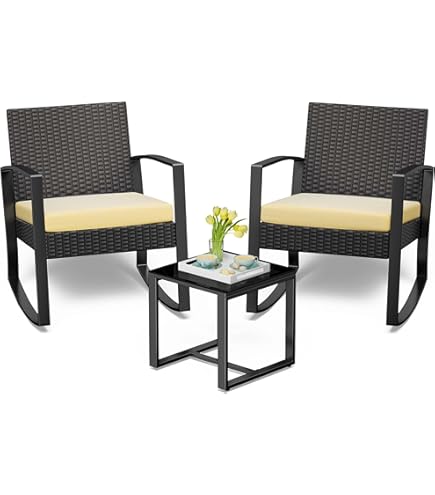 Salotto Da Giardino Akita 3 Pezzi - Polipropilene Effetto Rattan - Con Cuscini Antracite - Foto 5