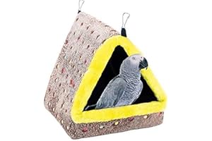 Anloximt Papageienhaus - Großes winterwarmes Vogelnesthaus | Papageien-Winter-Warmbett, Haustier-Spielzeugbeutel, Baumwollbett für Aras, Hamster, Wellensittiche, Eclectus