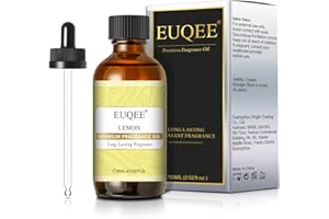 EUQEE Olio Essenziale Limone 60ml, Oli Essenziali per Diffusori, Olio di Limone Frutta Olio Profumato per Aromaterapia, Candele Fai da De, Relax