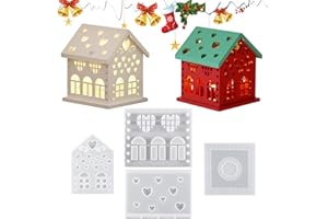 BAIEYE Juego de 4 Molde Resina Epoxi,Moldes para Velas Navidad,Casa 3D Fácil desmoldeo,para Hacer Resina Epoxi Manualidades,Decoración Del Hogar
