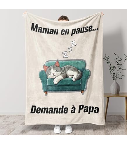 Couverture Polaire Cadeau Pour Maman - 157x132 Cm - Cadeau Fête Des Mères, Anniversaire, Noël