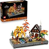 LEGO Icons Sonbahar Bağ Evi Bah&ccedil;esi 11372 &ndash; Yetişkinler i&ccedil;in Huş, Salkım S&ouml;ğ&uuml;t, Mavi Ladin ve Ak&ccedil;aağa&ccedil; ile Mevsimlik &Ccedil;i&ccedil;ekler