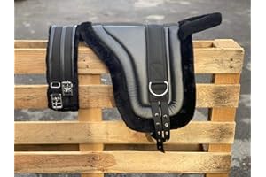 Countrypride BAREBACK PAD RIDING PAD FOR PONY AND MINI HORSES WITH GIRTH SIZE FULL-SHETLAND BLACK