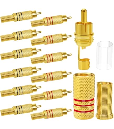 Proiettore Jvc Adattatore Accoppiatore RCA Femmina A Femmina - Connettore 3 RCA Per Audio/video, Placcato Argento Colla Pvc - Foto 3