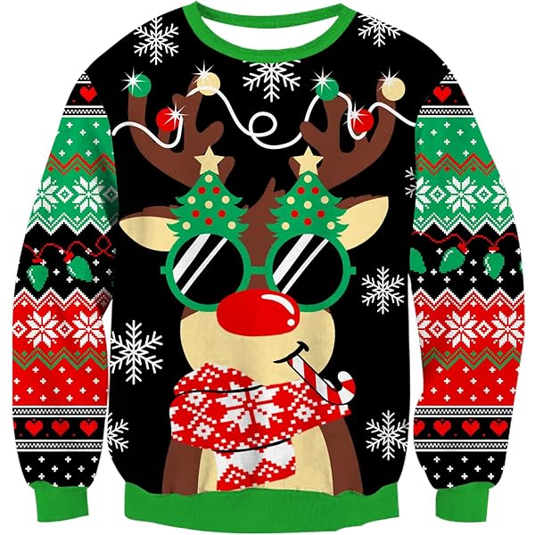 JAP Kersttrui met lichtjes - Let it glow - Zwart - 4XL | 4XL | Zwart | JAP0911-4XL