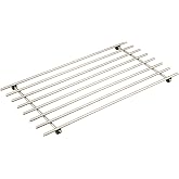 Ikea 301.110.87 L&Auml;MPLIG tencere ızgarası, paslanmaz &ccedil;elik, g&uuml;m&uuml;ş, 50 x 28, 50 x 27 x 2 cm