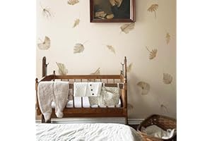 funlife Adesivi da Parete Foglie di Palma, Adesivi Murali Autoadesivo Boho Foglie Tropicali, Sticker Murali Fiore Crisantemo per Bambini Ragazze Camera da Letto Asilo Nido Decorazione