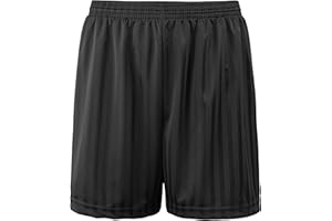 JJLC Boys Girls School Sports Shorts PE Football Shadow Stripe Shorts