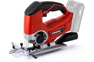 Einhell Power X-Change 18V Cordless Jigsaw With Angle Adjustment - Battery Powered Electric Saw To Cut Wood, Plastic and Metal - TE-JS 18/80 Li Jig-Saw Tool (Battery Not Included)