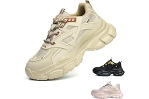 Gugifcto Chaussures de Sécurité Femmes Basket de Securite Respirante Confort Chaussures de Travail Embout Acier Légère Antidérapant 36-42 EU