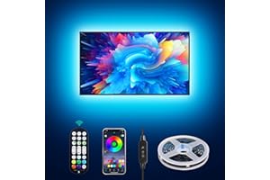 Daymeet Światła LED do telewizora, podświetlenie LED do telewizora 4M USB TV taśma świetlna LED do monitora telewizyjnego 45-60" za oświetleniem RGB zmieniające kolor światła LED TV ze zdalną