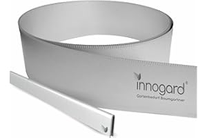 innogard 6014-003 – Rasenkantenband – aus Edelstahl – Höhe 15 cm, dünn und stabil – Beet-Begrenzung mit 20 m Länge