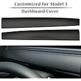 topfit Model 3 Car Interior Dashboard Wrap Kit Cover Carbon Fiber Wrap Decorative Protector