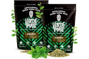 Verde Mate Organic Yerba Mate Tea 2x500g – Air-dried, Unsmoked, Without Stems or Powder, Pure Despalada from Brazil