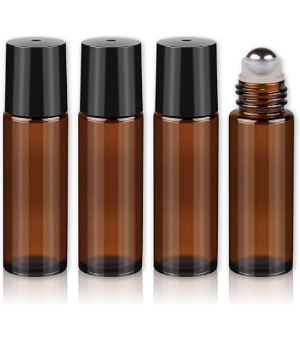 PATIKIL 30ml Leere Glasrollerflasche, 2 Stück – Auslaufsicher, Goldener Deckel, Für ätherische Öle & Parfüm