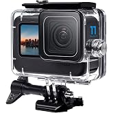 Vkesen 60 m su ge&ccedil;irmez g&ouml;vde, GoPro Hero 12/Hero 11/Hero 10/Hero 9 Black ile uyumlu, su altı dalış aksesuarı, Go Pro Hero 12