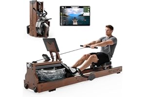 ‎JOROTO JOROTO Rudergerät für Zuhause, Holz Wasser Rudergerät Klappbar | Bluetooth-Verbindung zur Kinomap-App | Maximale Gewichtskapazität 150 kg | 16L Wassertank | 98% vorinstalliert