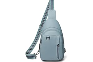 LATMAP Sac de Poitrine Femme en PU Cuir - Petit Sac à Dos Antivol Élégant - Banane Sling Bag