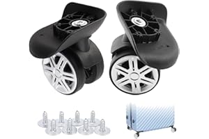 AGATIGE Kółka Obrotowe do Walizek i Mebli - 1 Para Dwurzędowych Kółek Repalcement do Szafek, Stołów