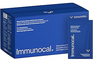 Immunocal® Glutathione Precursor – Whey Protein Isolate, Immune Support, Master Antioxidant, Detox Cleanse + Brain Health | Fat-Free, Sugar-Free, Lactose-Intolerant Friendly | 30 Servings