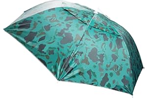 Aoneky Sombrero de Paraguas Manos Libres - Paraguas para Cabeza Sin Manos, 90cm de Diámetro, Paraguas Grande para Senderismo Camping Pesca Jardinería