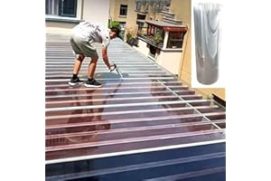 PXZYBD Feuilles De Toiture en Polycarbonate De 1mm,Plaque Pour Toiture Abri De Jardin Transparents,Panneaux De Remplacement Serres,Feuille De Toit Faciles À Plier Et À Découper,W×L-1.22×4m(4*13.1ft)