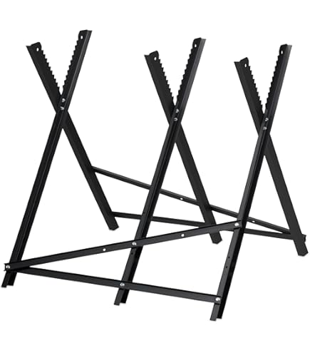 Cavalletto Taglialegna Wadah - In Acciaio, Portata 150kg - Per Motosega E Taglio Manuale