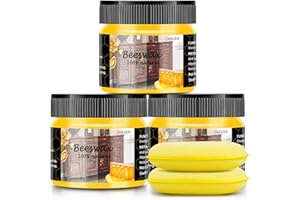 CARGEN 3 piezas de cera de abejas natural tradicional cera multiusos para el cuidado de muebles de madera