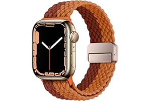 HITZEE Kompatybilny z paskiem do zegarka Apple Watch 49 mm, 45 mm, 44 mm, 42 mm, 41 mm, 40 mm, 38 mm, nylonowy, elastyczny, pleciony pasek, magnetyczne zapięcie, zaprojektowane do Apple Watch Ultra 2,