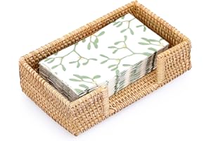 IGNPION Portatovaglioli in rattan, per ospiti, in tessuto, per pranzo, tovaglioli, carta da tavolo, decorazione per cucina, sala da pranzo, bar, feste, buffet, per bagno