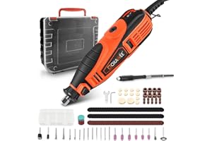 GOXAWEE 135W Rotary Tool with 181 Accessories, Rotary Multi Tool with Variable Speed 8000-35000RPM, Mini Grinder with Flex Shaft & Storage Case for DIY Creations & Craft Projects, Engraving, Cutting