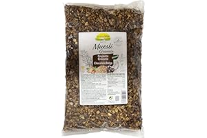 Granovita - Muesli Crujiente con Chocolate - 100 % Natural - Chocolate Belga - Granola con Avena Integral - Propiedades Antioxidantes - Alto Contenido en Fibra - Apto para Veganos - 750 g