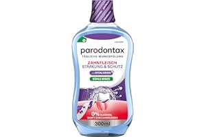‎PARODONTAX Mundspülung parodontax Zahnfleisch Stärkung & Schutz, klinisch nachgewiesener Zahnfleisch-Schutz, hilft bei der Stärkung & dem Schutz des Zahnfleischrands, kühle Minze, 300 ml