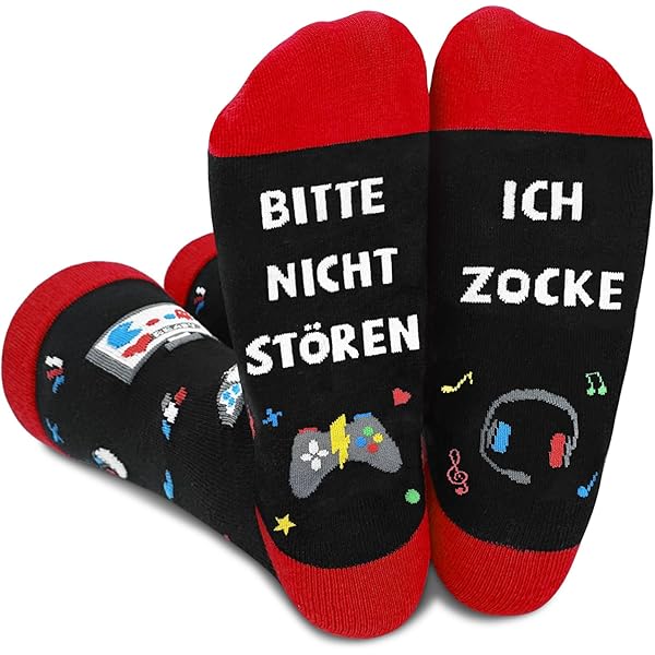Gaming Socken "Bitte Nicht Stören" - Lustige Gamer Socken Für Männer & Frauen