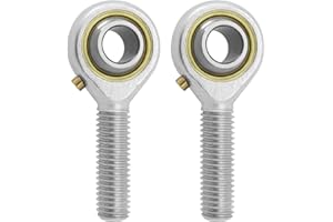 SG Store 2 Stück M10x1,5 Gelenkkopflager mit Kugelgelenk POS10 Linksgewindeanschluss Selbstschmierendes Gelenklager mit Kontermuttern