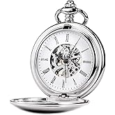 Orologio da tasca meccanico da uomo in argento