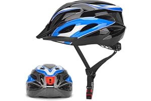 MOPLASZ Bike Helmet Men Women Cycle Helmet with Light for Unisex Adult Bicycle Helmet Breathable Mountain Cycling Helmet Adjustable Road Helmet 58-62cm