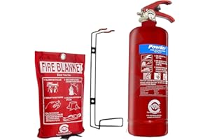 PREMIUM FSS UK 2 KG ABC POWDER BRITISH STANDARD KITEMARKED FIRE EXTINGUISHER With CE MARKED FIRE BLANKET. IDEAL FOR HOMES KITCHENS WORKPLACE WORKSHOPS OFFICES CARS VANS WAREHOUSES GARAGES HOTELS RESTAURANTS