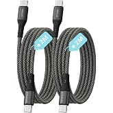 2 Adet x 2Metre Type C-C &Ouml;RG&Uuml;L&Uuml; Kablo Seti, 60Watt PD Hızlı Şarj, iPhone 15/16/17 ve Android İ&ccedil;in, REMORAX Wahoo (2Ad x 2Metr