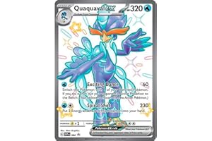 FRIKI MONKEY Cartas Pokemon Gigantes Promo, Carta GX, VMAX, EX, Vstar o V, Carta Jumbo tamaño XXL, Carta de Caja Promocional de Pokémon, Carta Oficial Idioma inglés (Quaquaval EX)