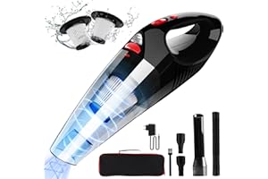 AOKBON 3 w 1 bezprzewodowy odkurzacz ręczny samochodowy 8500PA Mini mocny bezprzewodowy odkurzacz 120 W 12 V z oświetleniem LED do domu i samochodu