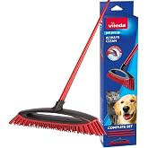 Vileda Rubber Broom for Pet Hair, All Floor Types | Rubber Bristles | Attracts Dirt &amp; Hair | For Floors &amp; Carpets | Easy To C